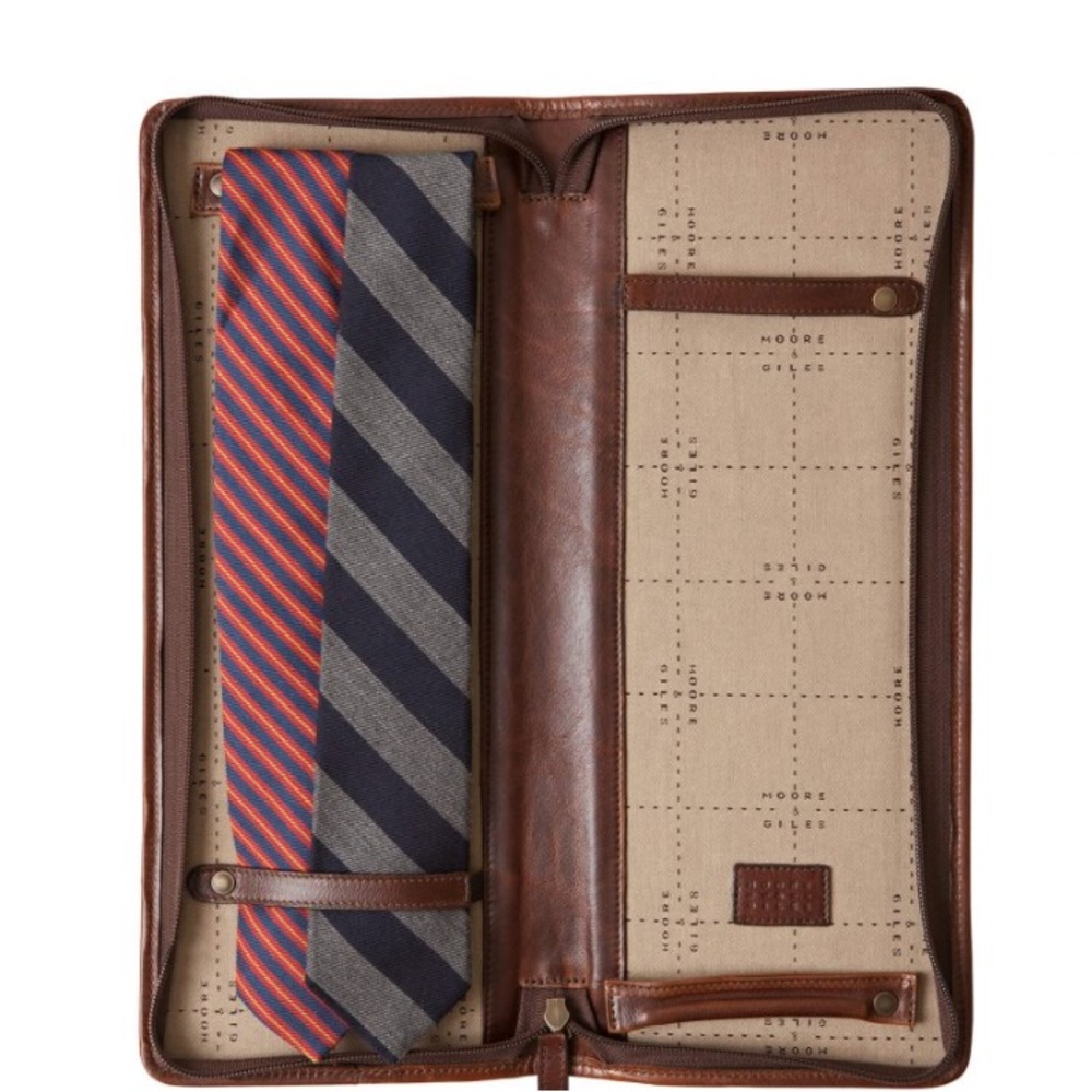 Moore & Giles Genuine Leather Tie Case